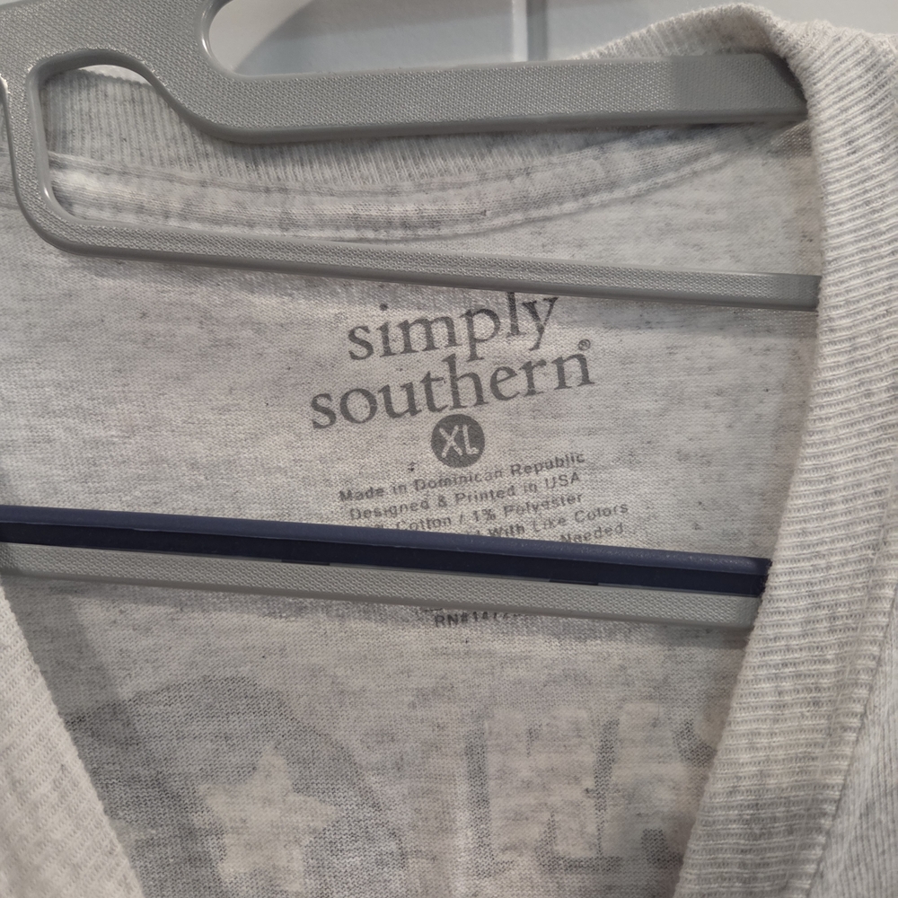 Simply Southern Gray Long Sleeve Shirt - Picture 3 of 4